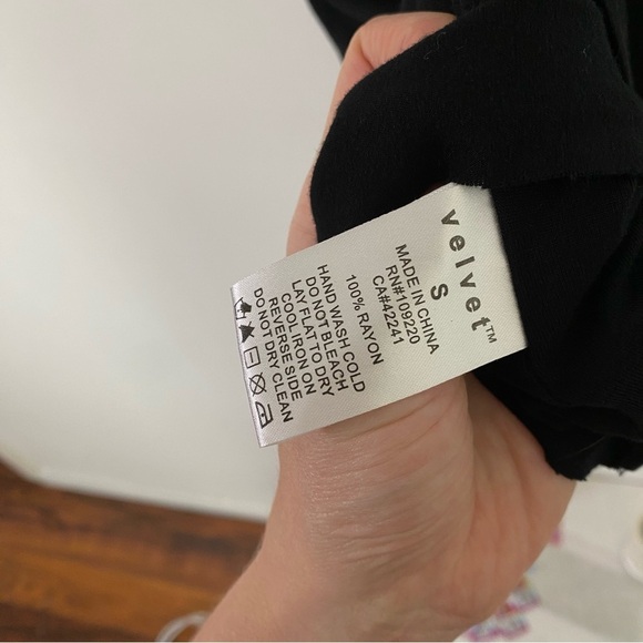 Velvet Brand Little Black Dress Womens Size Small Soft Jersey Knit Cowl Neck - Picture 7 of 9